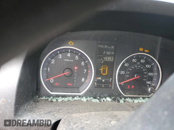 2008 Honda CR-V EX with VIN JHLRE48558C072146, listed as a Copart auction lot 45788765 with 215,014 mi miles and Salvage Title. Bid and sale history available at DreamBid. Image 9.