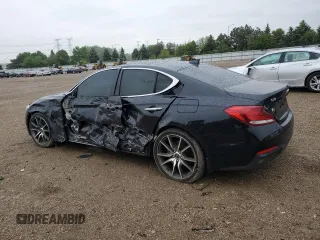 2021 Genesis G70 2.0T with VIN KMTG44LA3MU075175, listed as a Copart auction lot 57679175 with 89,864 mi miles and Salvage title. Bid and sale history available at DreamBid. Image 2.