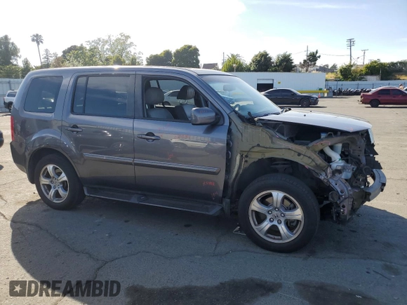 2015 Honda Pilot EX-L with VIN 5FNYF3H75FB030724, listed as a Copart auction lot 57457575 with 142,613 mi miles and Salvage title. Bid and sale history available at DreamBid. Image 4.