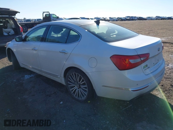 2014 Kia Cadenza Premium with VIN KNALN4D73E5139043, listed as a IAAI auction lot 41395272 with 142,255 mi miles. Bid and sale history available at carsss.com. Image 3.