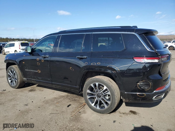2021 Jeep Grand Cherokee L Overland with VIN 1C4RJKDG2M8129856, listed as a Copart auction lot 44390765 with 27,502 mi miles and Salvage Title. Bid and sale history available at carsss.com. Image 2.