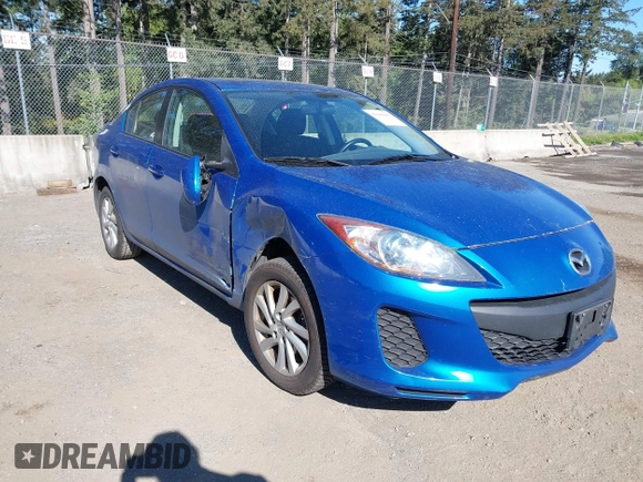 2012 Mazda 3 i Touring with VIN JM1BL1V77C1640555, listed as a IAAI auction lot 42180402 with 87,032 mi miles and . Bid and sale history available at DreamBid. Image 1.