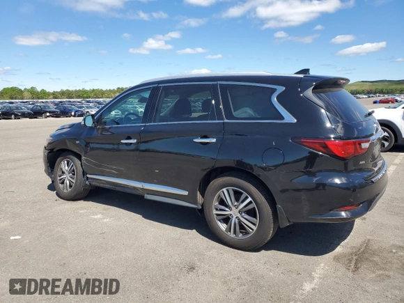 2019 Infiniti QX60 Luxe with VIN 5N1DL0MM4KC561711, listed as a Copart auction lot 57309695 with 46,642 mi miles and Salvage title. Bid and sale history available at DreamBid. Image 2.