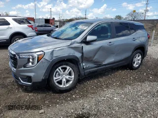 2024 GMC Terrain SLE with VIN 3GKALTEG8RL334039, listed as a Copart auction lot 50879915 with 14,842 mi miles and Non Repairable. Bid and sale history available at carsss.com. Image 1.