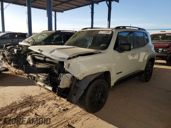 2018 Jeep Renegade Sport с VIN ZACCJBAB7JPH25662, выставлен на аукционе Copart как лот 57117305 с пробегом 69 093 миль миль и Списание • Salvage title. История ставок и продаж доступна на DreamBid. Изображение 1.