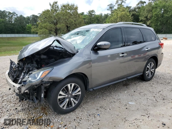 2017 Nissan Pathfinder SL with VIN 5N1DR2MM2HC698035, listed as a Copart auction lot 53912965 with 116,704 mi miles and Salvage title. Bid and sale history available at DreamBid. Image 1.