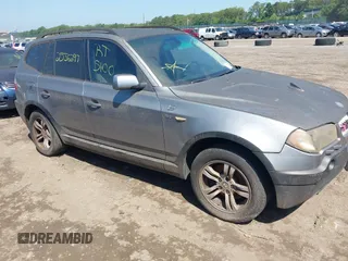 2005 BMW X3 3.0i with VIN WBXPA93485WD20241, listed as a IAAI auction lot 42554745 with Not provided miles and . Bid and sale history available at DreamBid. Image 1.