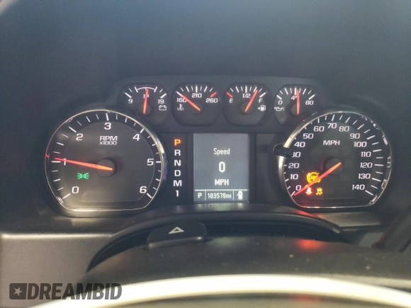 2015 GMC Sierra 1500 with VIN 1GT01XEG6FZ506805, listed as a Copart auction lot 74214214 with 183,578 mi miles and Salvage Title. Bid and sale history available at DreamBid. Image 9.