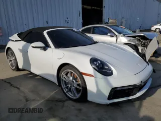 2023 Porsche 911 Carrera with VIN WP0CA2A90PS238593, listed as a Copart auction lot 46004985 with 7,992 mi miles and Salvage Title. Bid and sale history available at carsss.com. Image 4.