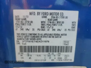 2014 Ford F-150 XL с VIN 1FTFW1ET4EKD11976, выставлен на аукционе Copart как лот 62701715 с пробегом 238 105 миль миль и Чистый • Clean title. История ставок и продаж доступна на DreamBid. Изображение 12.