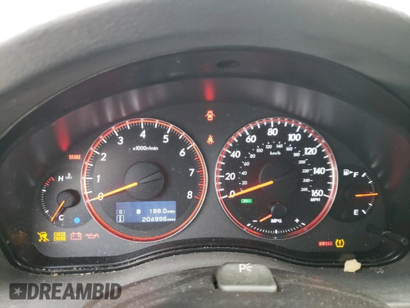 2008 Subaru Outback XT Limited with VIN 4S4BP63C686315743, listed as a Copart auction lot 84594424 with 204,996 mi miles and Salvage title. Bid and sale history available at DreamBid. Image 9.