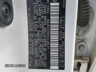 2013 Toyota Camry L with VIN 4T1BF1FK0DU239788, listed as a Copart auction lot 44190345 with 190,543 mi miles and Salvage Title. Bid and sale history available at DreamBid. Image 13.