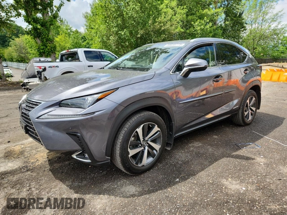 2020 Lexus NX 300h with VIN JTJGJRDZ9L2143138, listed as a Copart auction lot 59030775 with 31,817 mi miles and Salvage title. Bid and sale history available at DreamBid. Image 1.