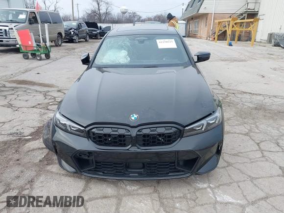 2025 BMW 3 Series M340i xDrive with VIN 3MW69FT02S8F00519, listed as a IAAI auction lot 41150515 with 715 mi miles. Bid and sale history available at carsss.com. Image 12.