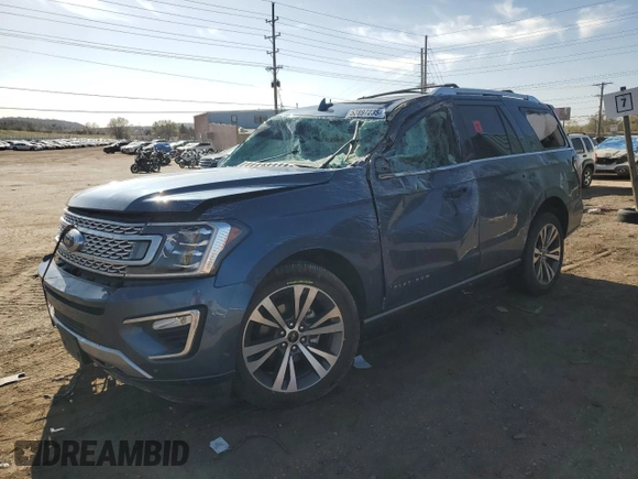 2020 Ford Expedition Platinum with VIN 1FMJU1MT2LEA15718, listed as a Copart auction lot 52897235 with Not provided miles and Salvage title. Bid and sale history available at DreamBid. Image 1.