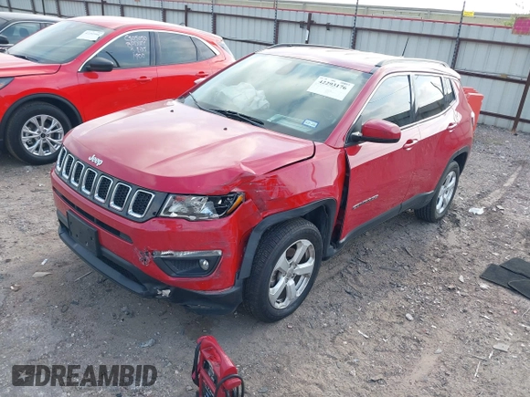 2018 Jeep Compass Latitude with VIN 3C4NJCBB0JT124163, listed as a IAAI auction lot 42293176 with 55,676 mi miles and . Bid and sale history available at DreamBid. Image 17.
