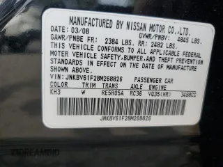 2008 Infiniti G35 x with VIN JNKBV61F28M268826, listed as a Copart auction lot 68120174 with 196,185 mi miles and Salvage Title. Bid and sale history available at DreamBid. Image 13.
