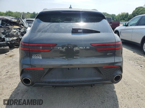 2024 Genesis GV70 2.5T with VIN 5NMMADTB1RH005871, listed as a Copart auction lot 60671675 with 15,786 mi miles and Salvage title. Bid and sale history available at DreamBid. Image 6.