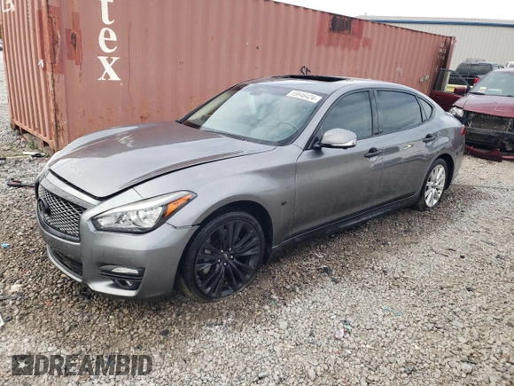 2018 Infiniti Q70 Luxe with VIN JN1BY1PP6JM330555, listed as a Copart auction lot 59846424 with 55,438 mi miles and Salvage title. Bid and sale history available at DreamBid. Image 1.