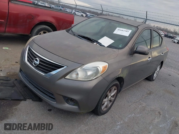 2012 Nissan Versa SL with VIN 3N1CN7AP2CL814602, listed as a IAAI auction lot 41683581 with 160,891 mi miles. Bid and sale history available at carsss.com. Image 2.