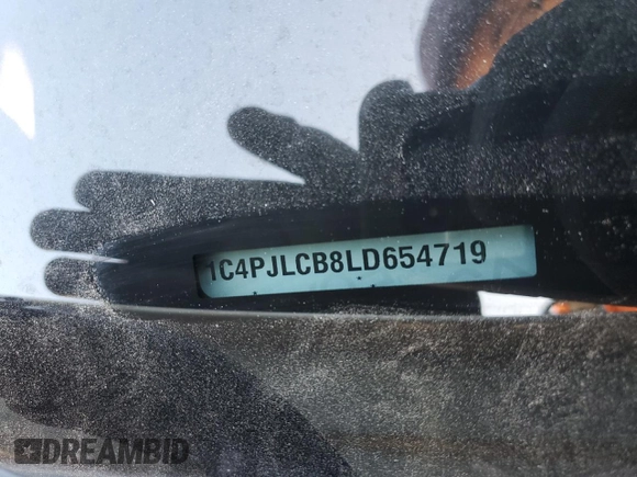 2020 Jeep Cherokee Latitude with VIN 1C4PJLCB8LD654719, listed as a Copart auction lot 63266675 with 83,070 mi miles and Salvage title. Bid and sale history available at DreamBid. Image 13.