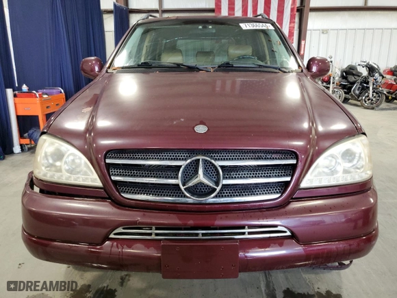 1999 Mercedes-Benz M-Class with VIN 4JGAB72EXXA082657, listed as a Copart auction lot 71366544 with 113,918 mi miles and Clean Title. Bid and sale history available at carsss.com. Image 5.