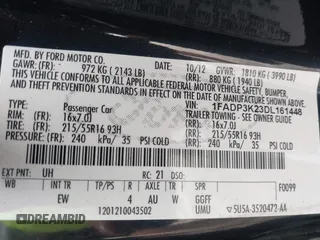 2013 Ford Focus SE with VIN 1FADP3K23DL161448, listed as a IAAI auction lot 41788061 with 184,542 mi miles. Bid and sale history available at carsss.com. Image 9.