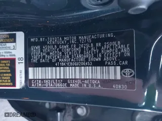 2016 Toyota Avalon Limited with VIN 4T1BK1EB0GU206453, listed as a IAAI auction lot 41744247 with 41,496 mi miles. Bid and sale history available at carsss.com. Image 9.