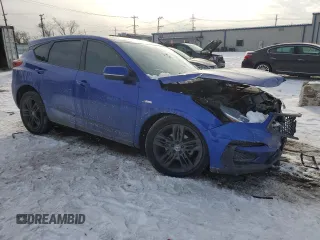 2020 Acura RDX w/A-Spec Pkg with VIN 5J8TC2H69LL037397, listed as a Copart auction lot 45200385 with 54,390 mi miles and Salvage title. Bid and sale history available at DreamBid. Image 4.