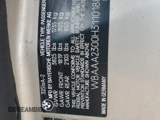 1987 BMW 3 Series 325iS with VIN WBAAA2300H3110188, listed as a Copart auction lot 74043434 with 118,582 mi miles and Salvage Title. Bid and sale history available at carsss.com. Image 14.