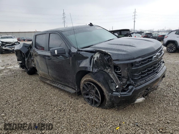 2024 Chevrolet Silverado 1500 RST with VIN 2GCUDEED5R1259289, listed as a Copart auction lot 46153015 with 8,805 mi miles and Salvage Title. Bid and sale history available at carsss.com. Image 4.