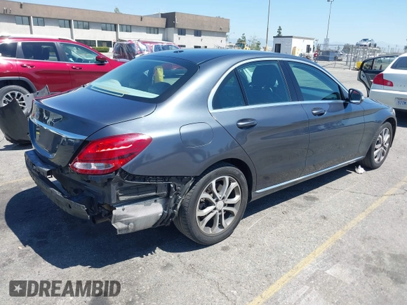2015 Mercedes-Benz C 300 with VIN 55SWF4JB0FU056044, listed as a IAAI auction lot 42022839 with 146,295 mi miles and . Bid and sale history available at carsss.com. Image 4.