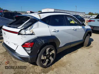 2024 Hyundai Kona Limited with VIN KM8HECA37RU100628, listed as a IAAI auction lot 40641966 with 5,743 mi miles. Bid and sale history available at carsss.com. Image 4.