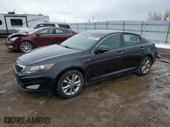 2013 Kia Optima EX with VIN 5XXGN4A74DG158302, listed as a Copart auction lot 47886865 with 188,680 mi miles and Salvage Title. Bid and sale history available at carsss.com. Image 1.