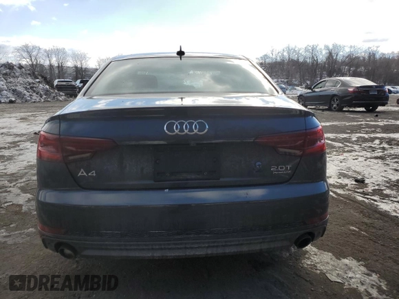 2018 Audi A4 Premium with VIN WAUDNAF46JA143840, listed as a Copart auction lot 45106615 with 0 mi miles and Salvage Title. Bid and sale history available at carsss.com. Image 6.