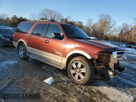 2007 Ford Expedition Max Eddie Bauer with VIN 1FMFK18517LA84327, listed as a Copart auction lot 88461355 with 171,706 mi miles and Salvage Title. Bid and sale history available at DreamBid. Image 4.