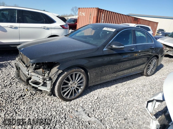 2015 Mercedes-Benz C-Class C 400 with VIN 55SWF6GB1FU009771, listed as a Copart auction lot 47620195 with 84,311 mi miles and Salvage Title. Bid and sale history available at carsss.com. Image 1.
