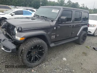 2018 Jeep Wrangler Unlimited Sahara z VIN 1C4HJXENXJW325069, wystawiony jako Copart lot #57405885 z przebiegiem 74 052 mil mil oraz Czysty tytuł • Clean title. Historia ofert i sprzedaży dostępna na DreamBid. Obrazek 1.