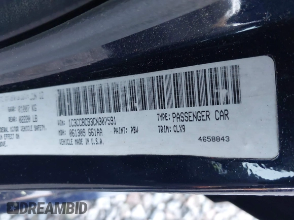 2012 Chrysler 200 Limited with VIN 1C3CCBCB3CN307591, listed as a IAAI auction lot 41970488 with 187,246 mi miles. Bid and sale history available at carsss.com. Image 9.