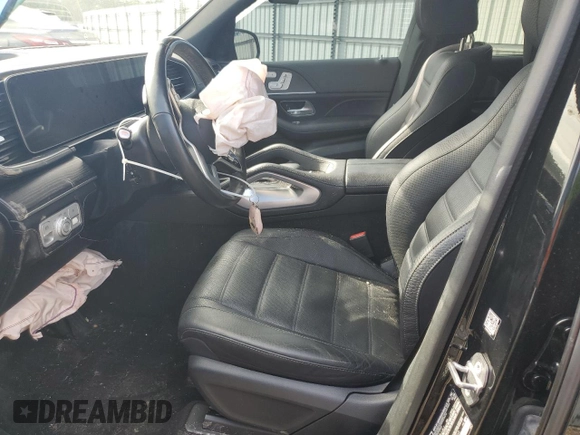 2021 Mercedes-Benz GLS 450 with VIN 4JGFF5KE8MA375869, listed as a Copart auction lot 61446704 with 58,763 mi miles and Salvage Title. Bid and sale history available at DreamBid. Image 7.