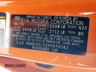 2019 Kia Stinger GT with VIN KNAE35LC9K6070562, listed as a Copart auction lot 51612275 with 75,785 mi miles and Salvage Title. Bid and sale history available at DreamBid. Image 14.