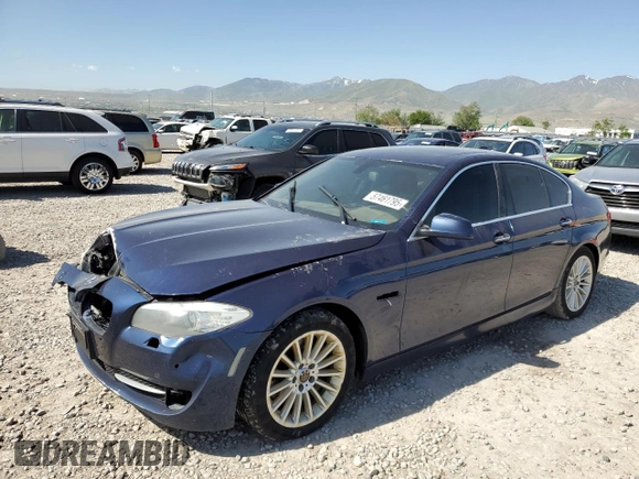 2013 BMW 5 Series 535i xDrive with VIN WBAFU7C52DDU76017, listed as a Copart auction lot 57461795 with 160,417 mi miles and Salvage title. Bid and sale history available at DreamBid. Image 1.