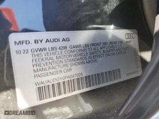 2023 Audi A3 Premium with VIN WAUAUDGY0PA047025, listed as a Copart auction lot 63116293 with 1,232 mi miles. Bid and sale history available at carsss.com. Image 12.