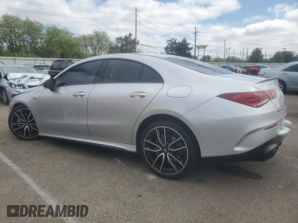2021 Mercedes-Benz CLA 35 AMG with VIN W1K5J5BB2MN220673, listed as a Copart auction lot 52355014 with 30,685 mi miles and . Bid and sale history available at DreamBid. Image 2.