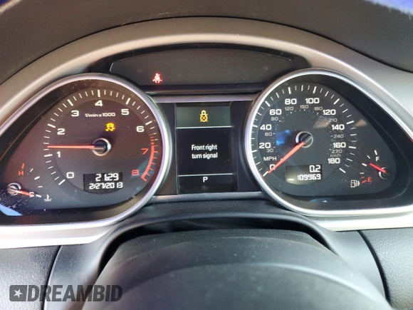 2015 Audi Q7 S line Prestige with VIN WA1DGAFEXFD014442, listed as a Copart auction lot 63507575 with 109,969 mi miles and Salvage title. Bid and sale history available at DreamBid. Image 9.