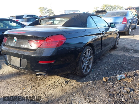 2012 BMW 6 Series 650i with VIN WBALZ3C5XCDL72869, listed as a IAAI auction lot 41747016 with 140,843 mi miles. Bid and sale history available at carsss.com. Image 4.