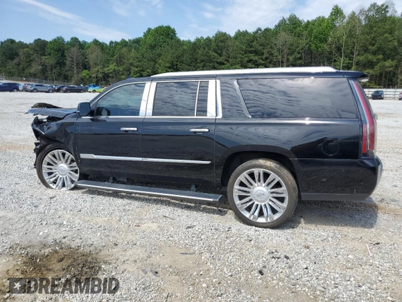 2018 Cadillac Escalade ESV Platinum z VIN 1GYS4KKJXJR360303, wystawiony jako Copart lot #54401285 z przebiegiem 94 802 mil mil oraz Szkody całkowita. Historia ofert i sprzedaży dostępna na DreamBid. Obrazek 2.