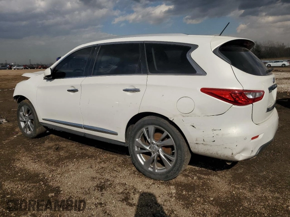 2013 Infiniti JX35 with VIN 5N1AL0MM7DC345079, listed as a Copart auction lot 50705435 with 192,183 mi miles and Salvage Title. Bid and sale history available at carsss.com. Image 2.