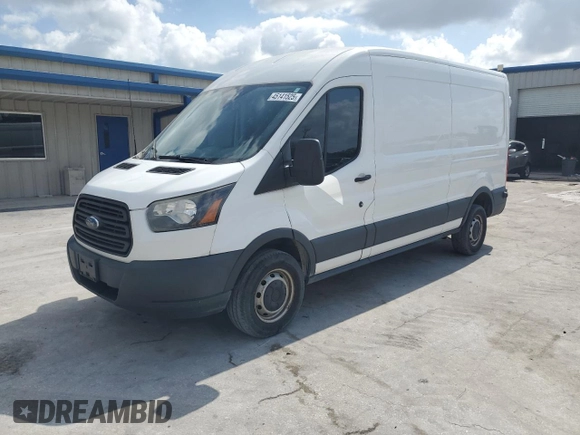 2017 Ford Transit with VIN 1FTYR2CM4HKB14814, listed as a Copart auction lot 45141525 with 143,621 mi miles and Salvage title. Bid and sale history available at DreamBid. Image 1.