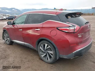 2016 Nissan Murano S with VIN 5N1AZ2MHXGN167917, listed as a IAAI auction lot 41074897 with 141,518 mi miles. Bid and sale history available at carsss.com. Image 3.